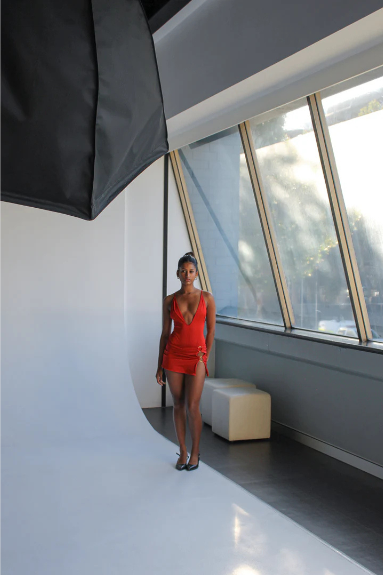 Swim Skirt in Chilli