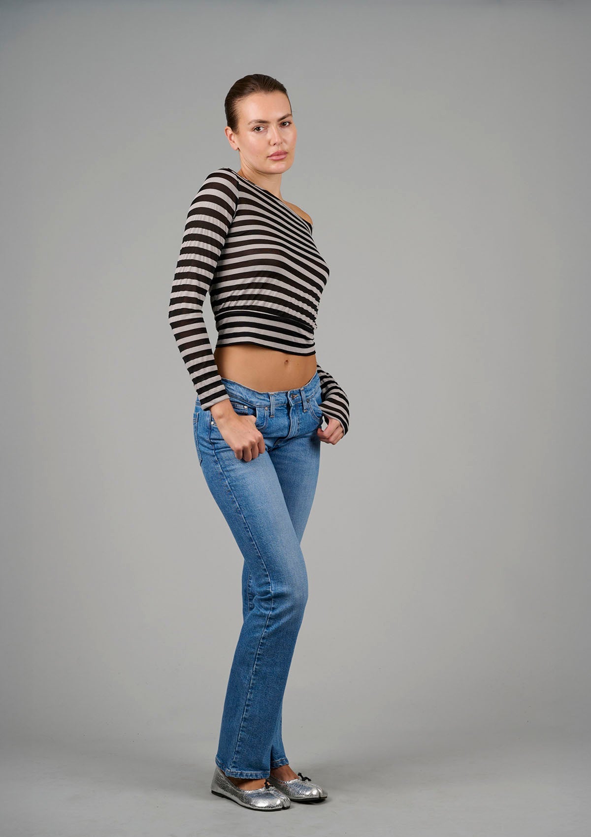 ‘Killer’ Low Rise Bootcut Jean - Pale Vintage Blue