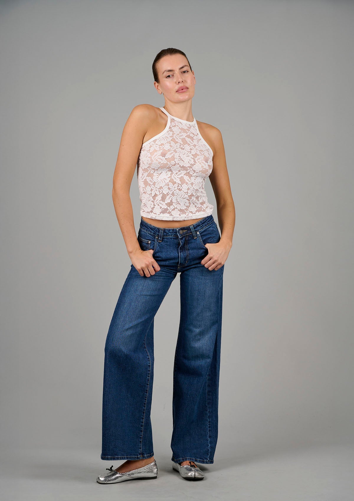 The Good Girl Super Racer Back - White