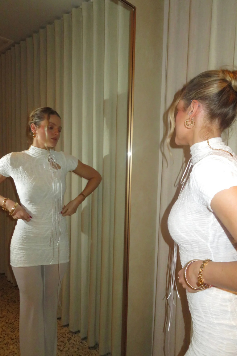 Cyrus Pant in White