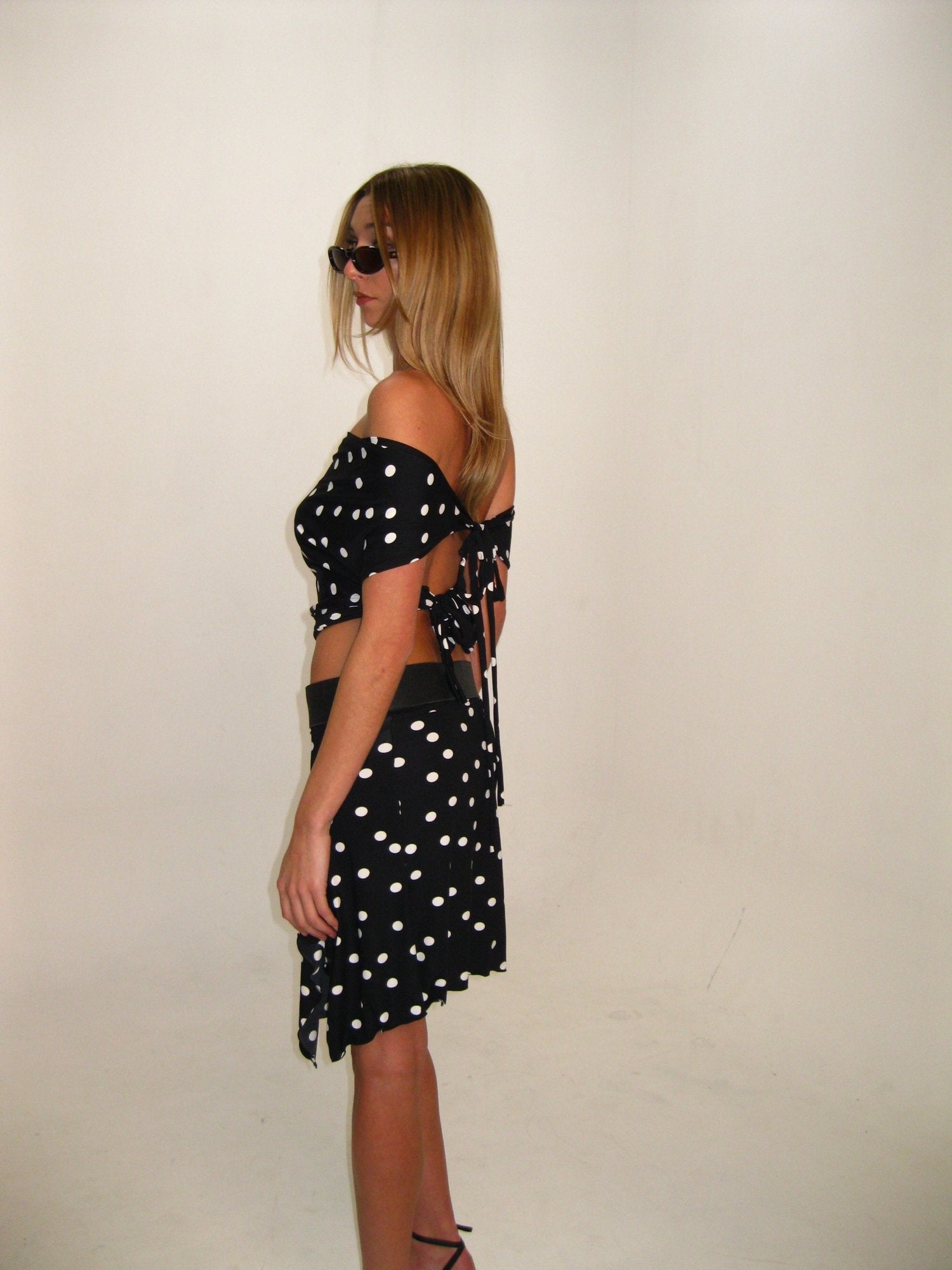 Pia Scoop Top in Polka Dot