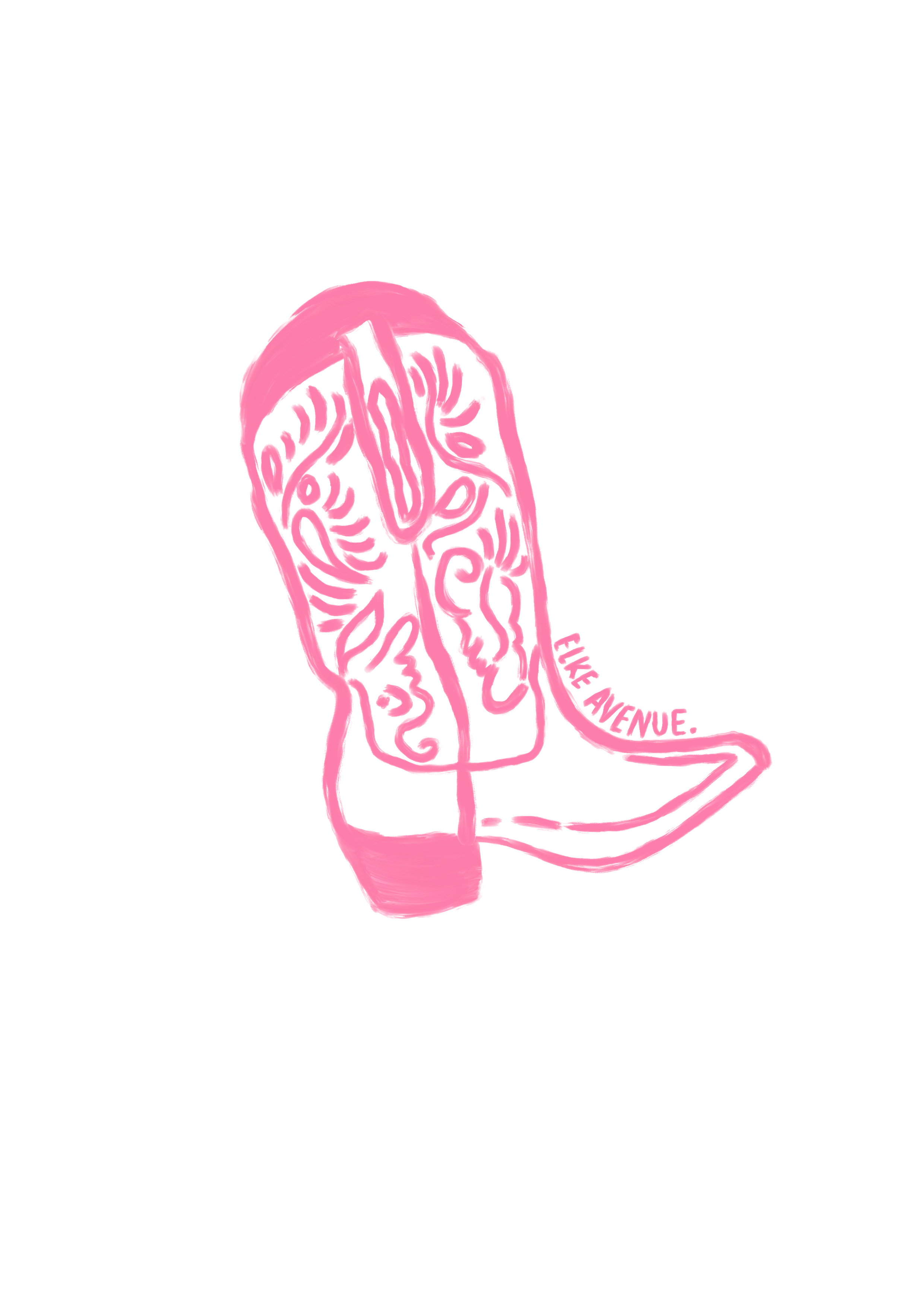 Cowboy Boot Oversized Tee