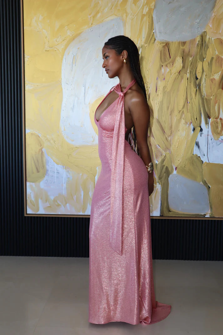 Attina Maxi Dress in Pink