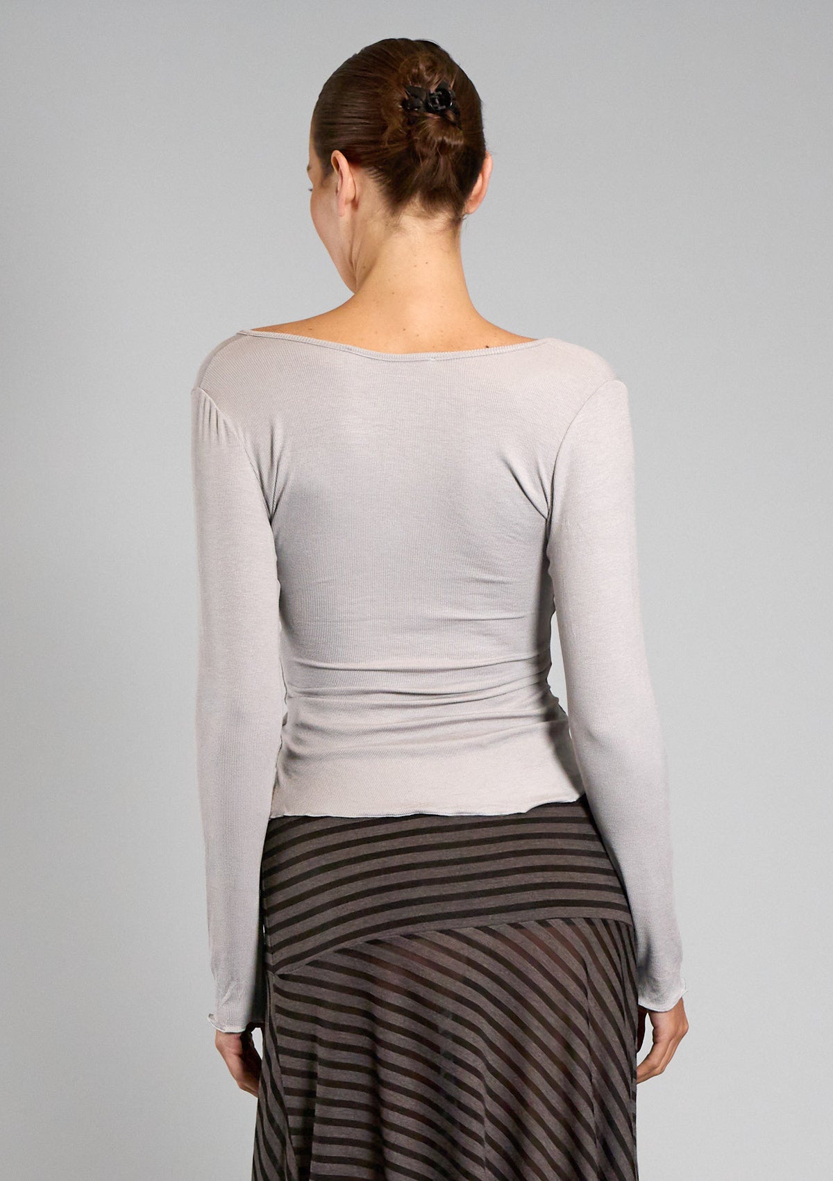 Rosie Rib Top - Grey