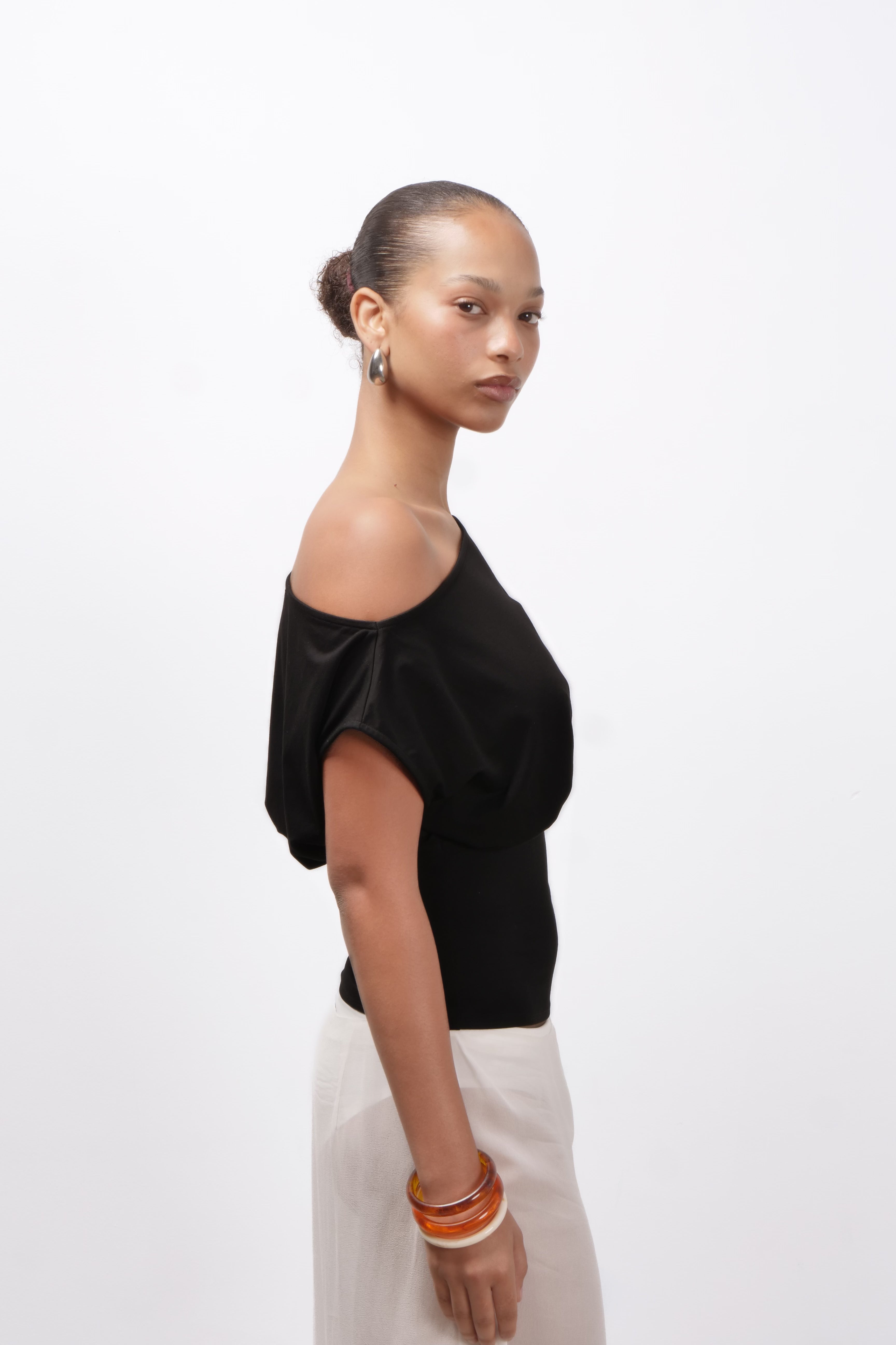 Mara Ruched Top Midnight