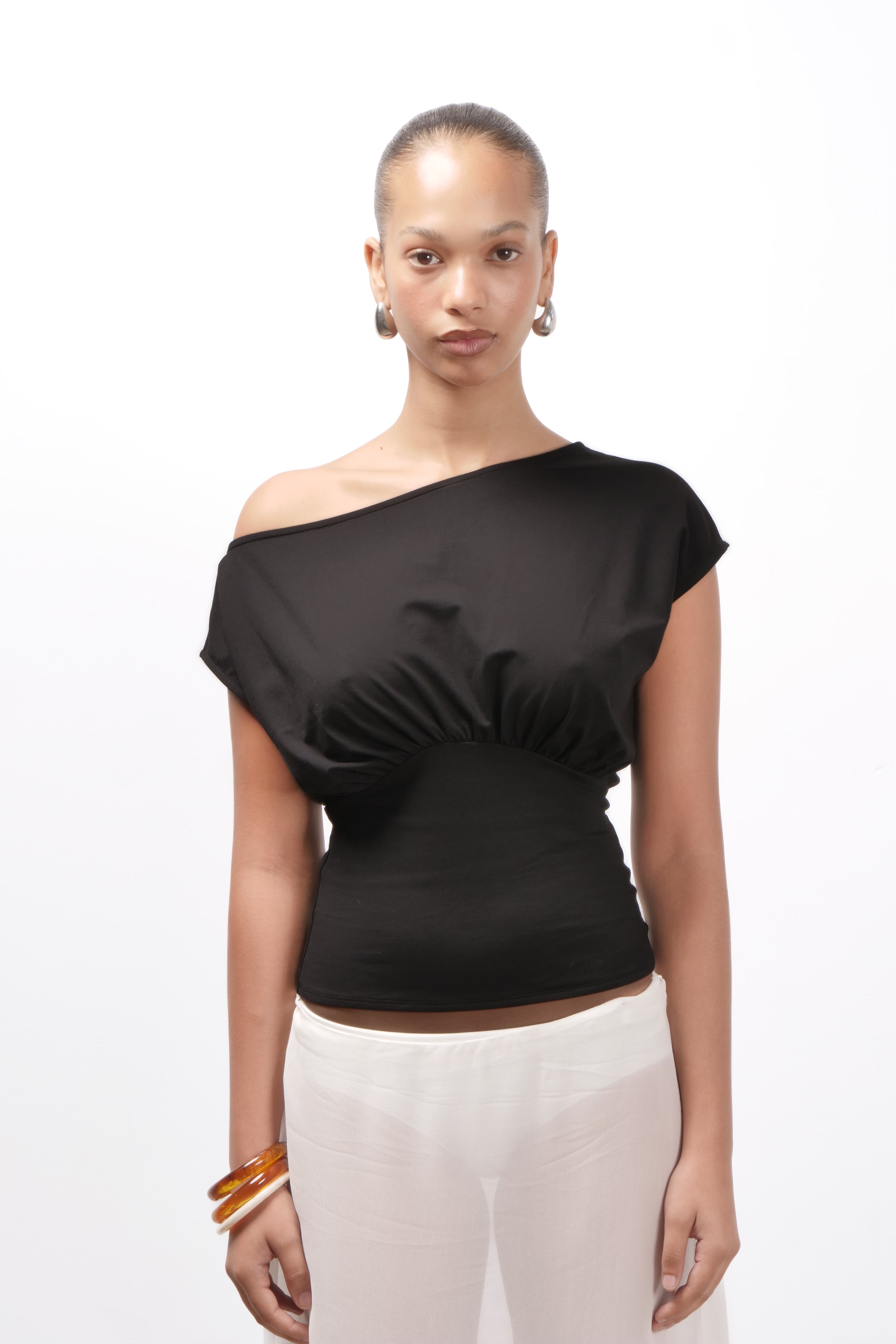 Mara Ruched Top Midnight
