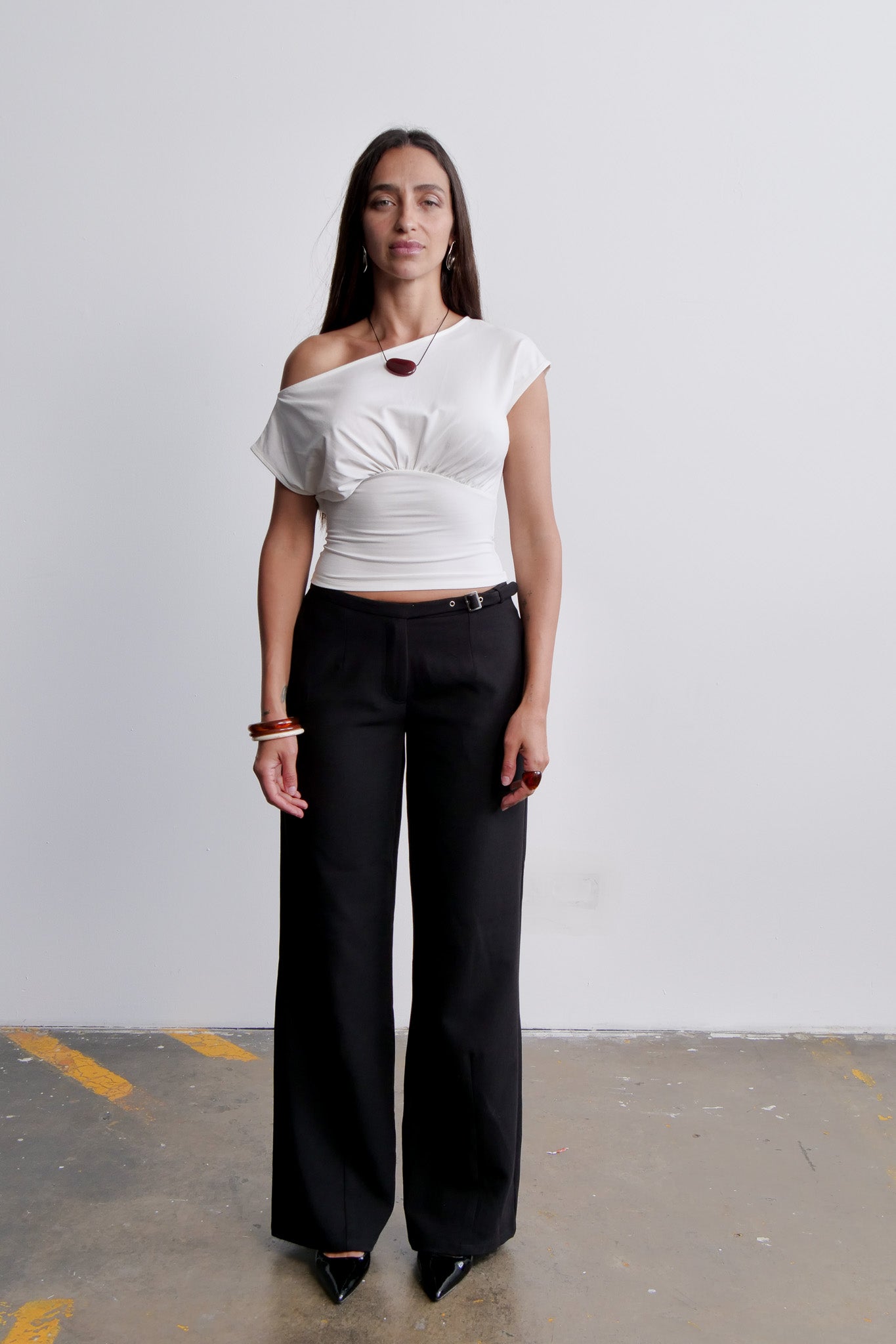 Mara Ruched Top Milk