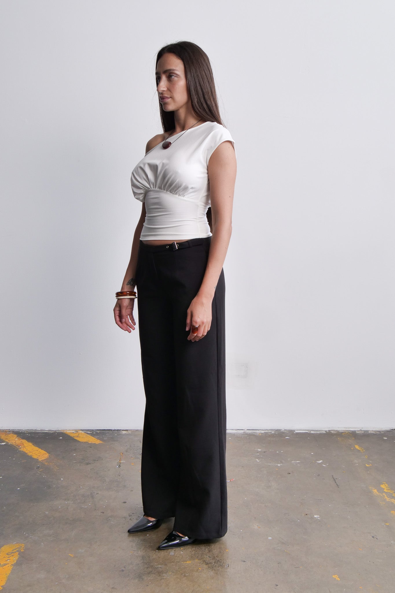 Mara Ruched Top Milk