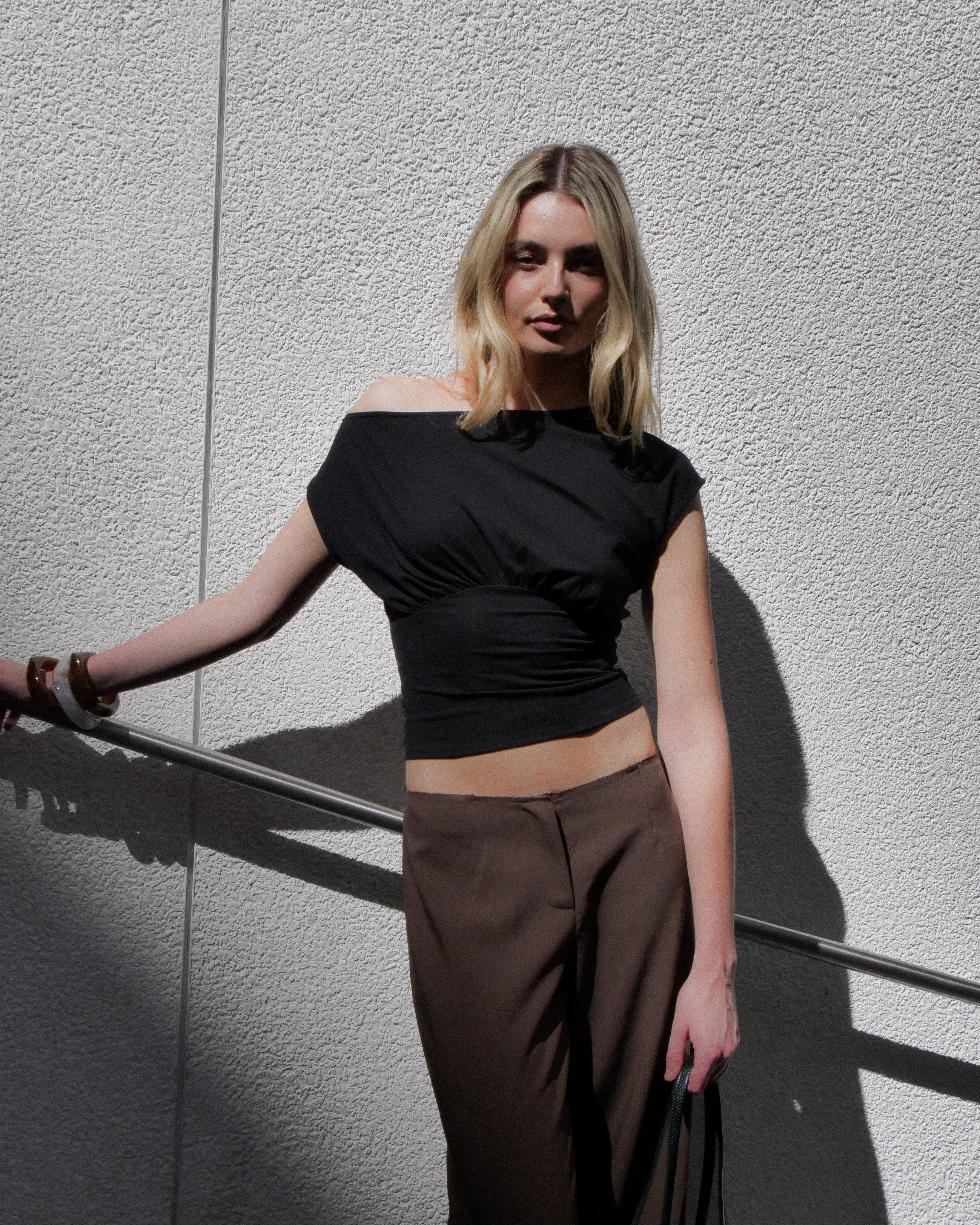 Mara Ruched Top Midnight