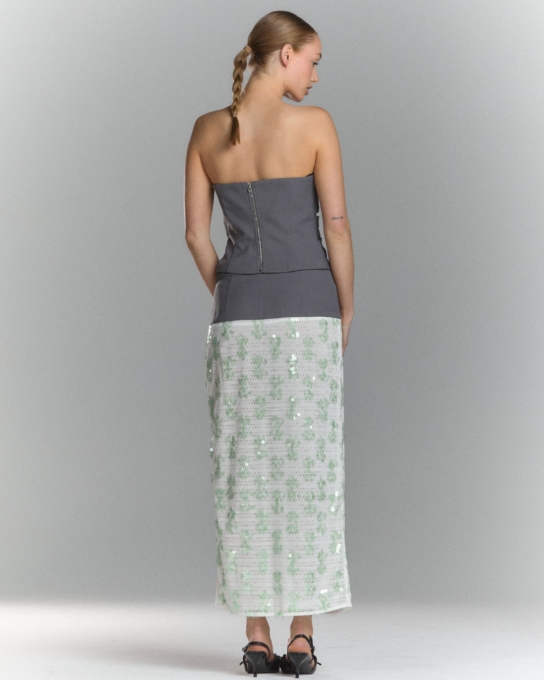 Kakia Midi Skirt in Charcoal