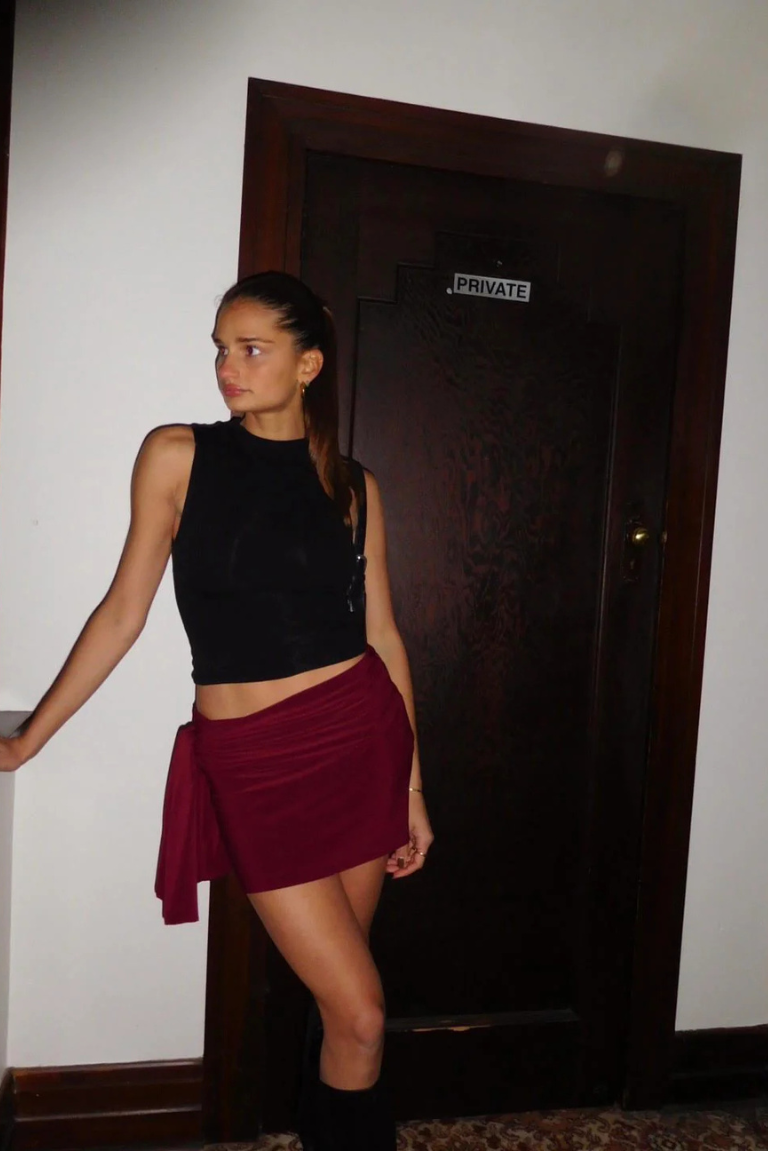 Olivia Mini Skirt in Boysenberry