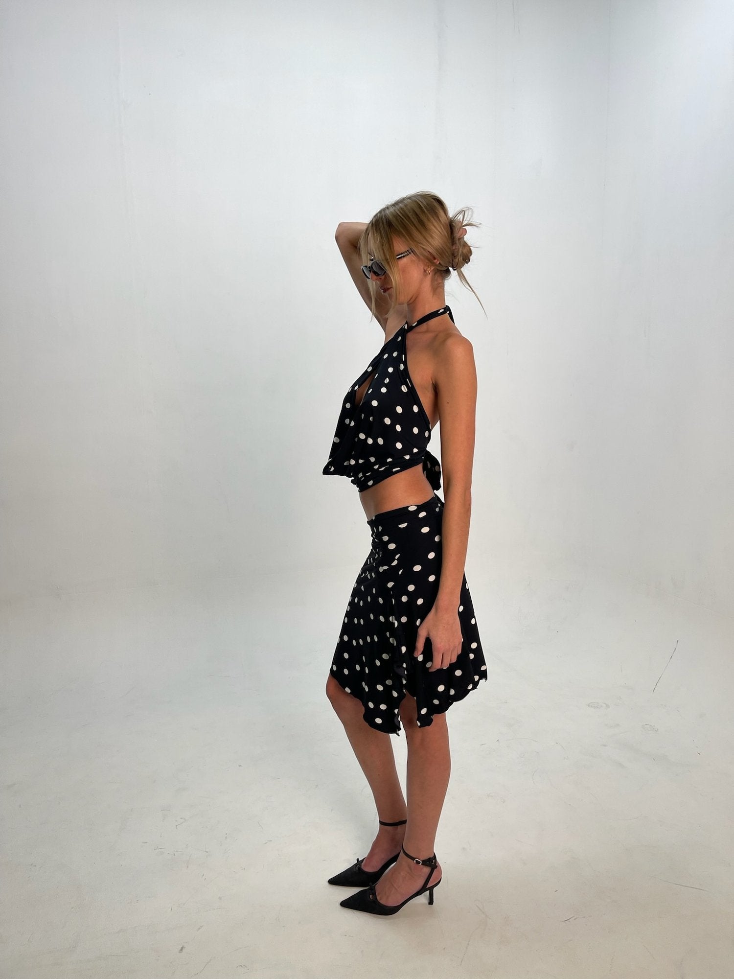 Pia Scoop Top in Polka Dot
