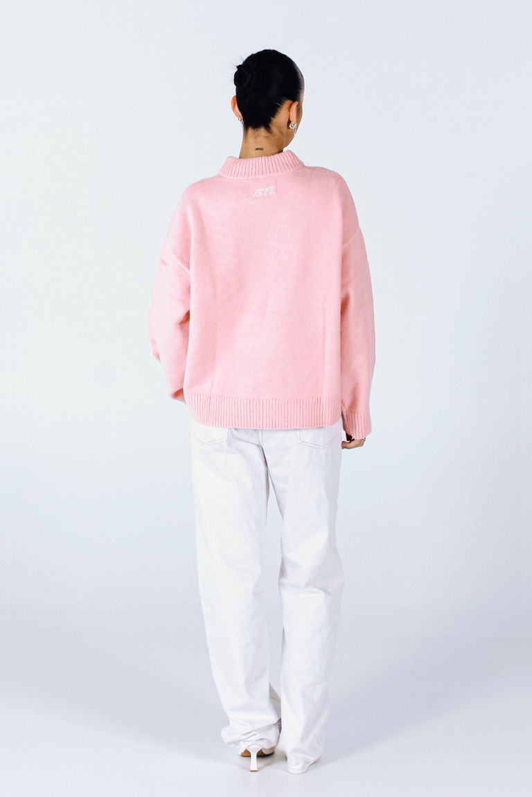 Knit Crewneck in Baby Pink