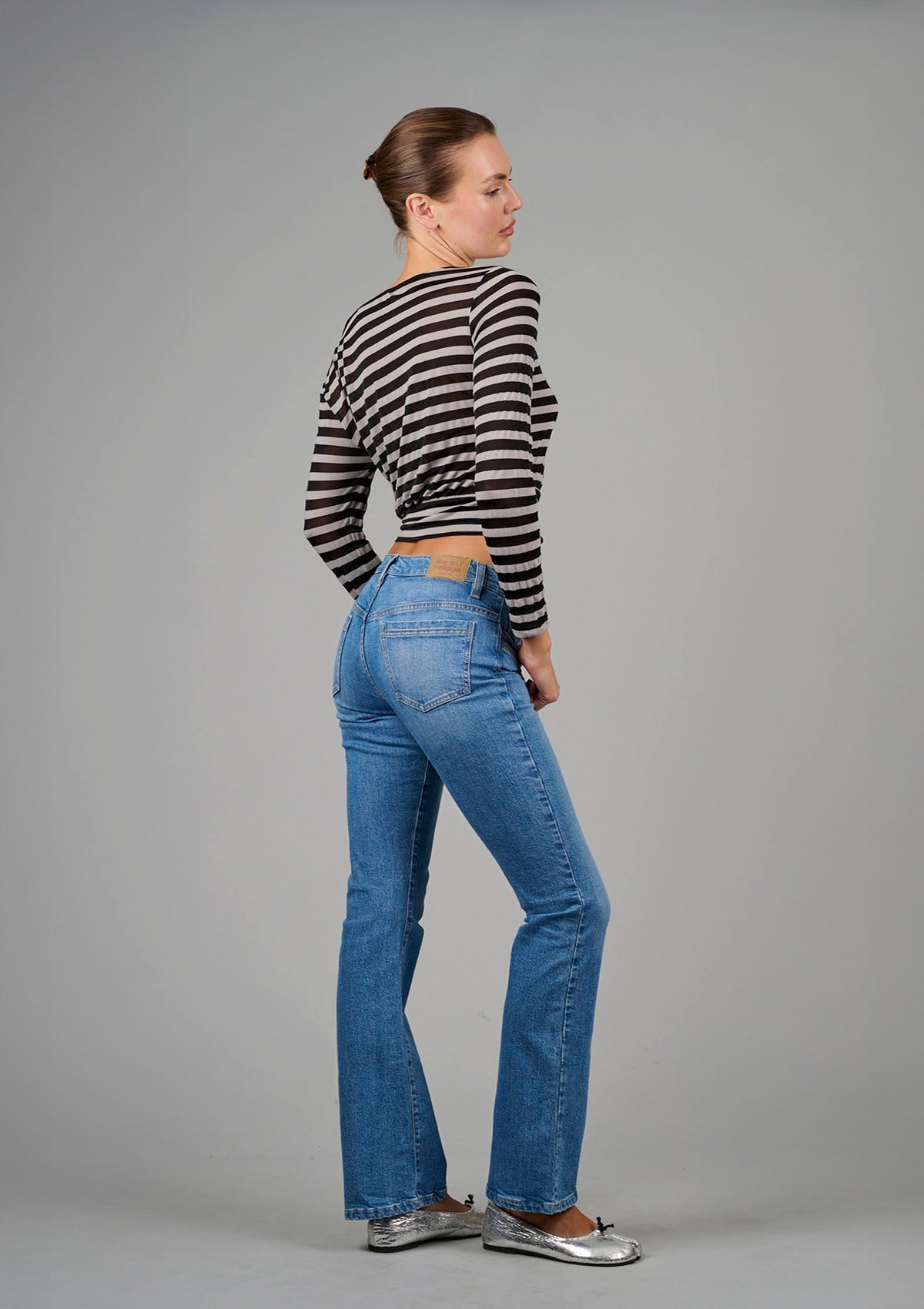 ‘Killer’ Low Rise Bootcut Jean - Pale Vintage Blue