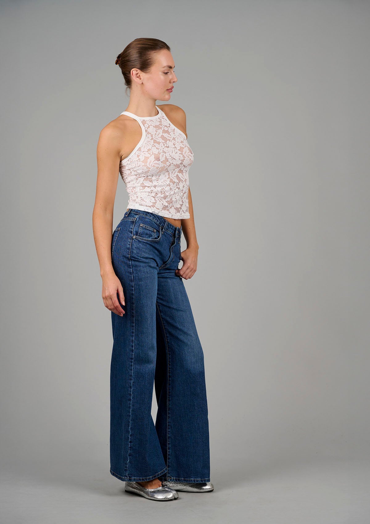 The Good Girl Super Racer Back - White