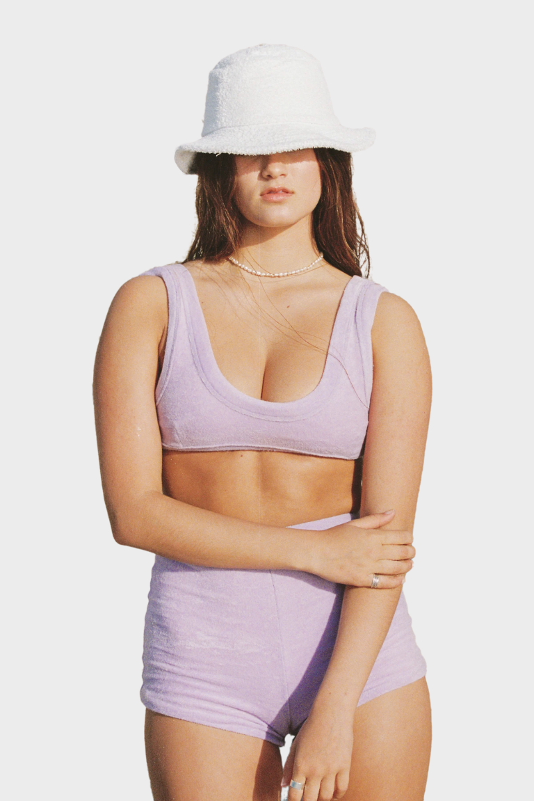 Milk shorts in Lilac