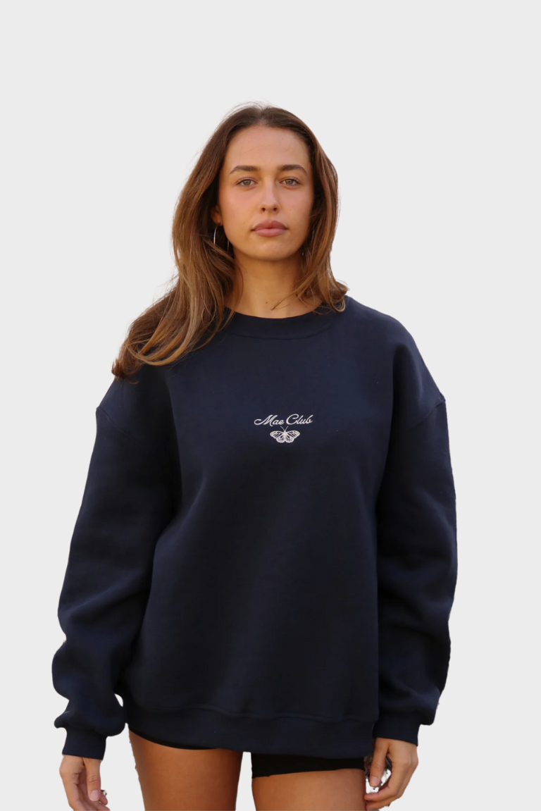 Butterfly Sweatshirt in Navy