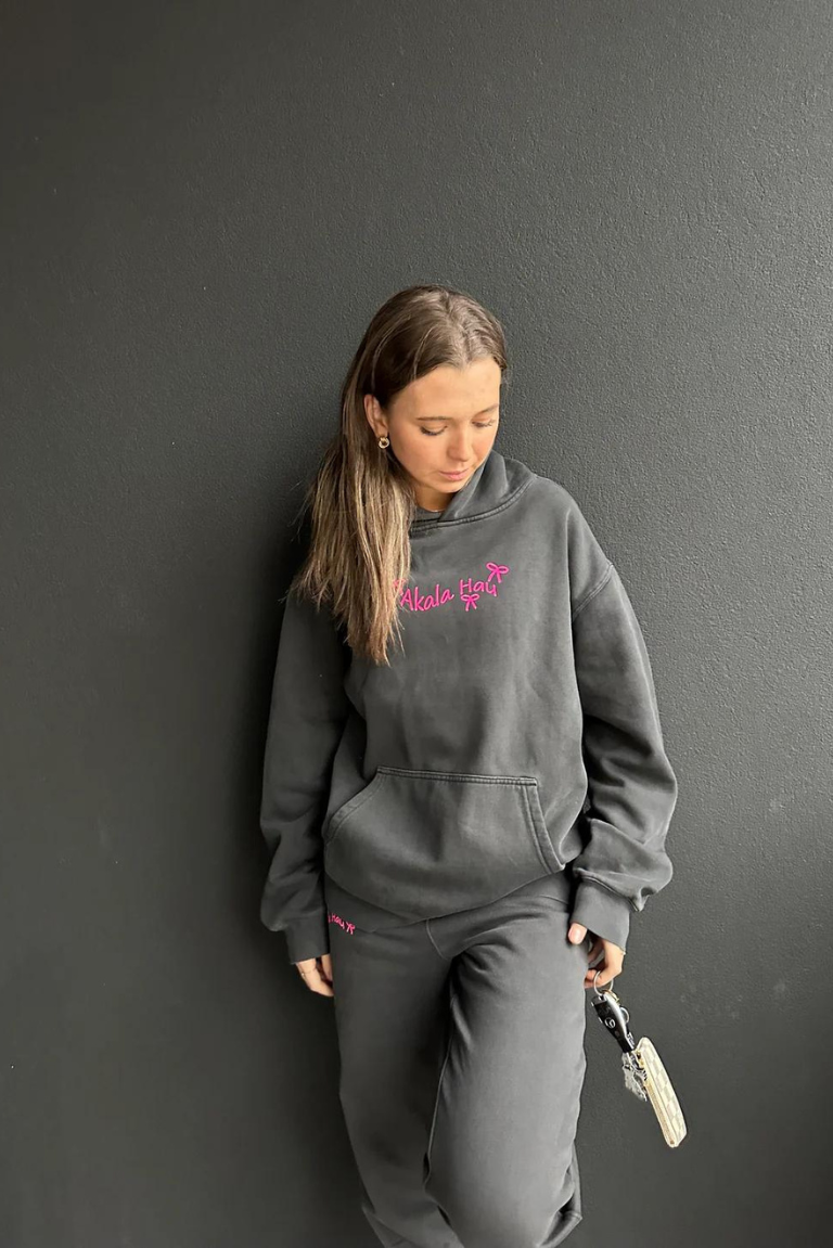 Bow Hoodie in Black