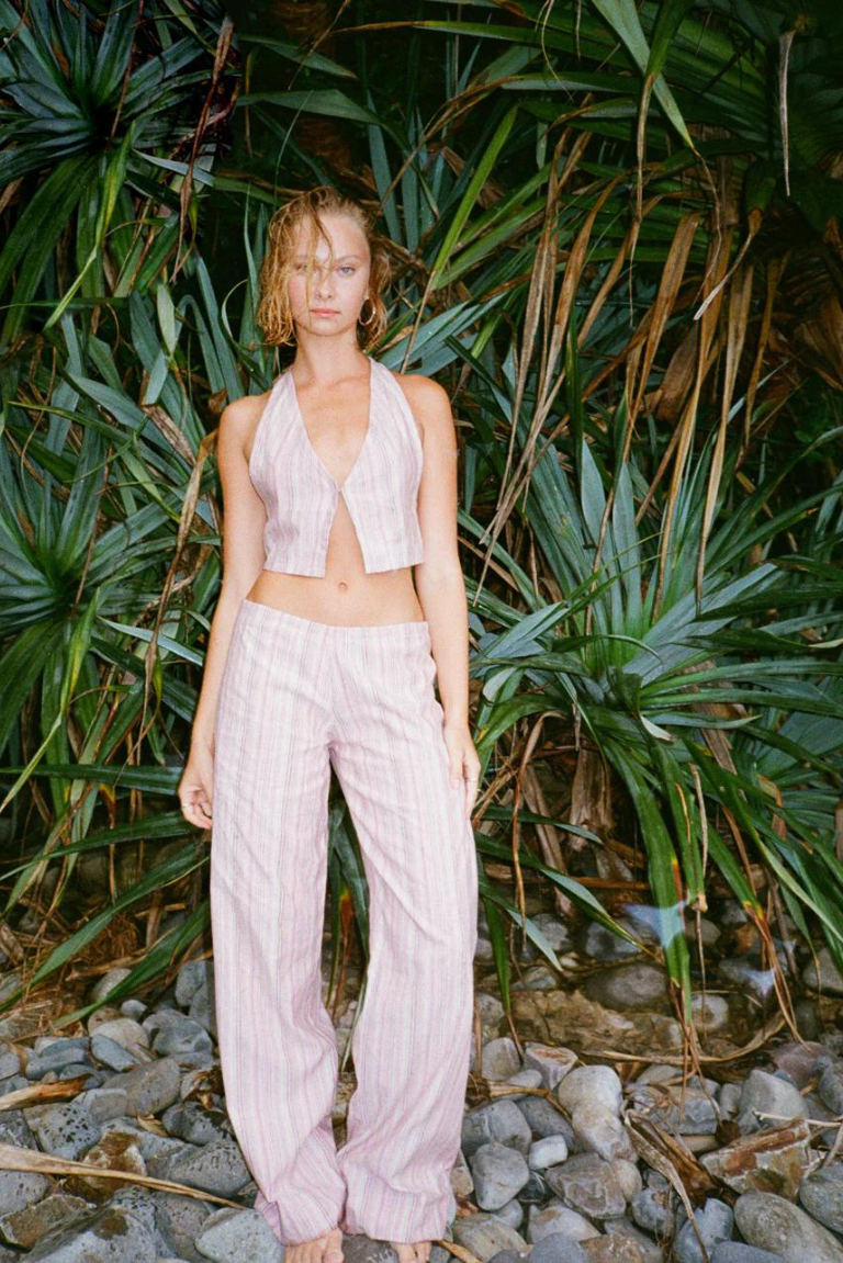 セットアップ HUECLOSET Blanche square neck chiffon blouse skirt pants set il_fullxfull.2874004582_nvsf.jpg