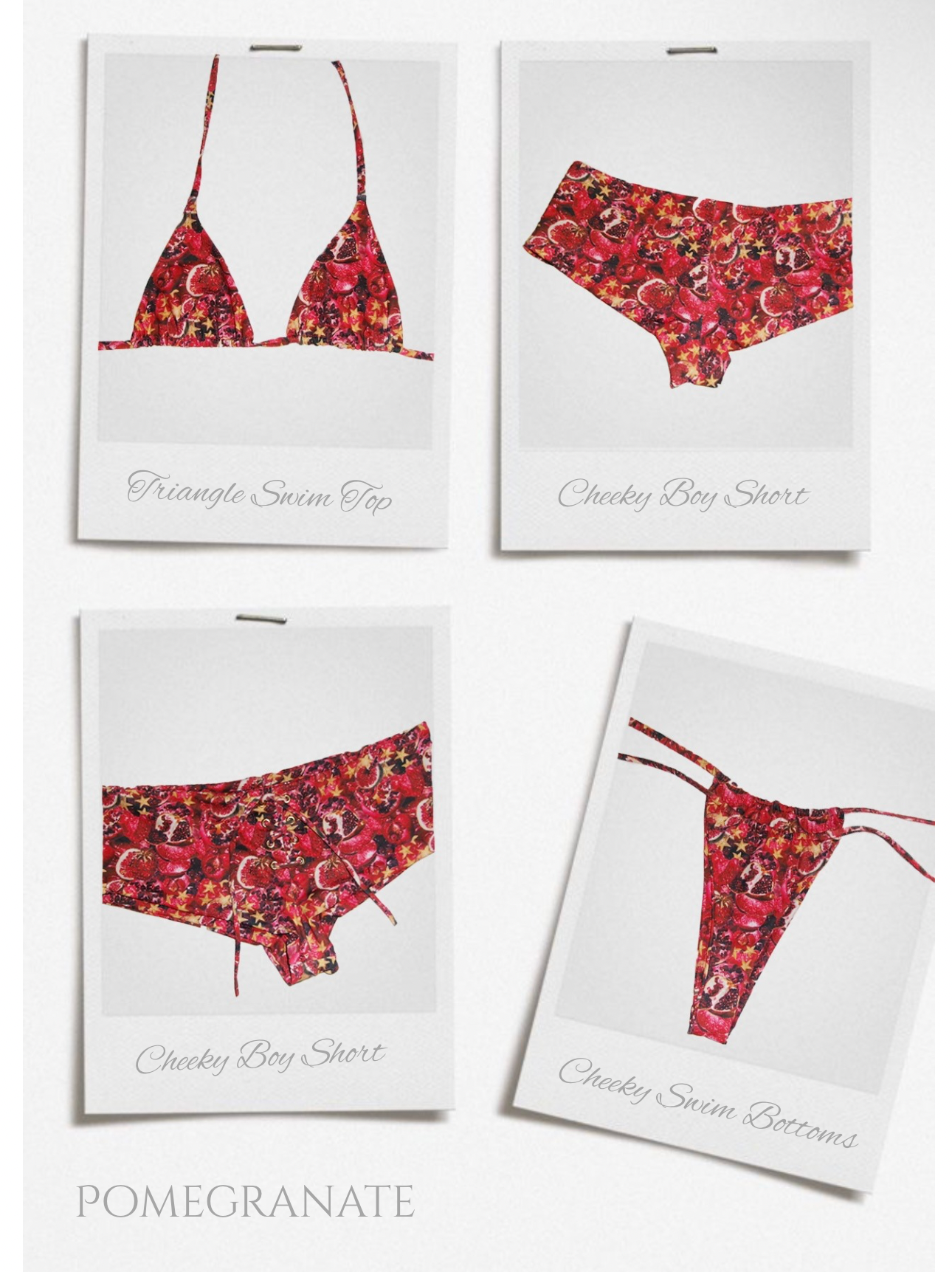 PRE ORDER - Cheeky Boy Short Pomegranate