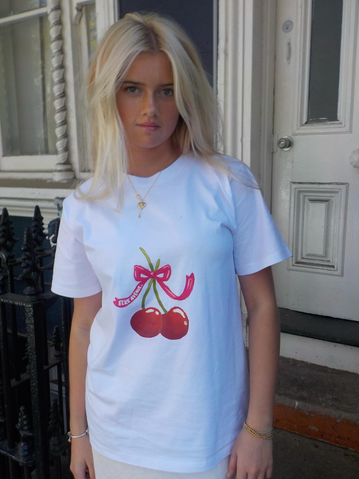 Cherry Bow Oversized Tee