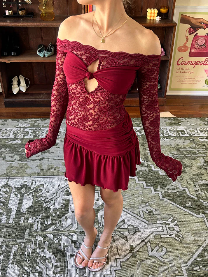 Serena Mini Dress in Shiraz