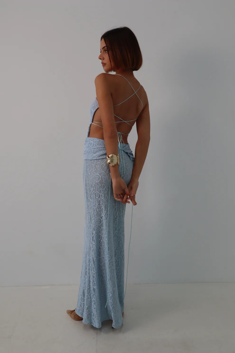 Irena Maxi Dress in Powder Blue