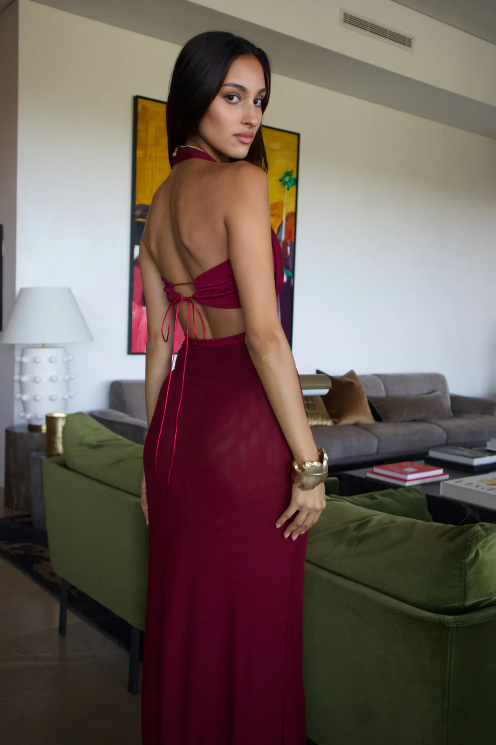 Gemona Dress in Wine