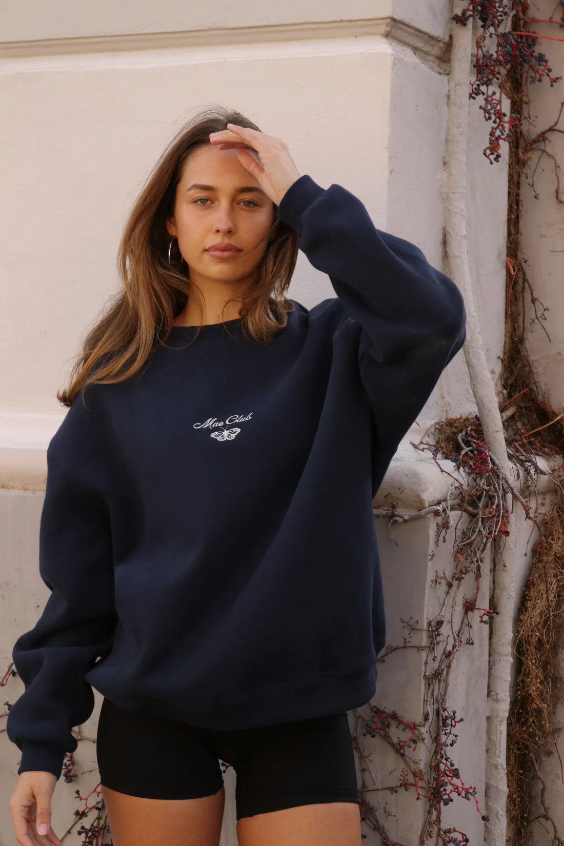 Butterfly Sweatshirt in Navy