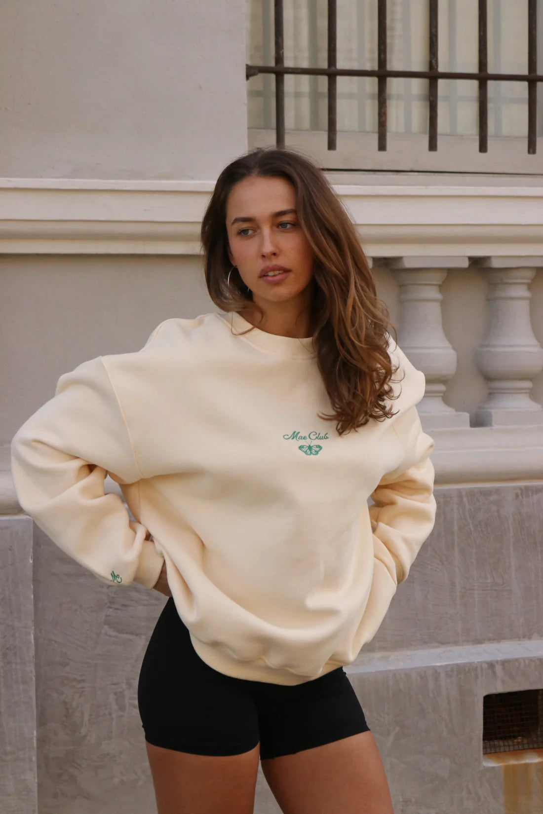 Butterfly Sweatshirt in Cream