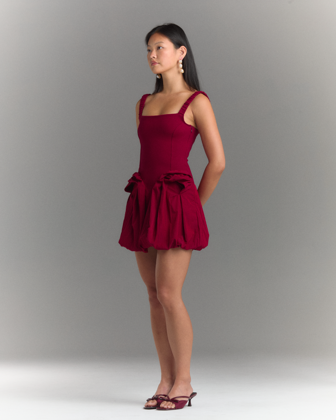 Chloris Mini Dress in Berry