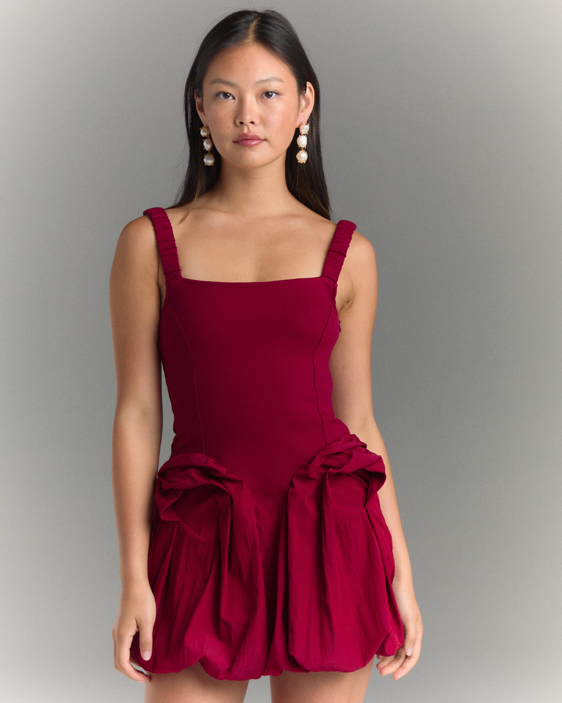 Chloris Mini Dress in Berry