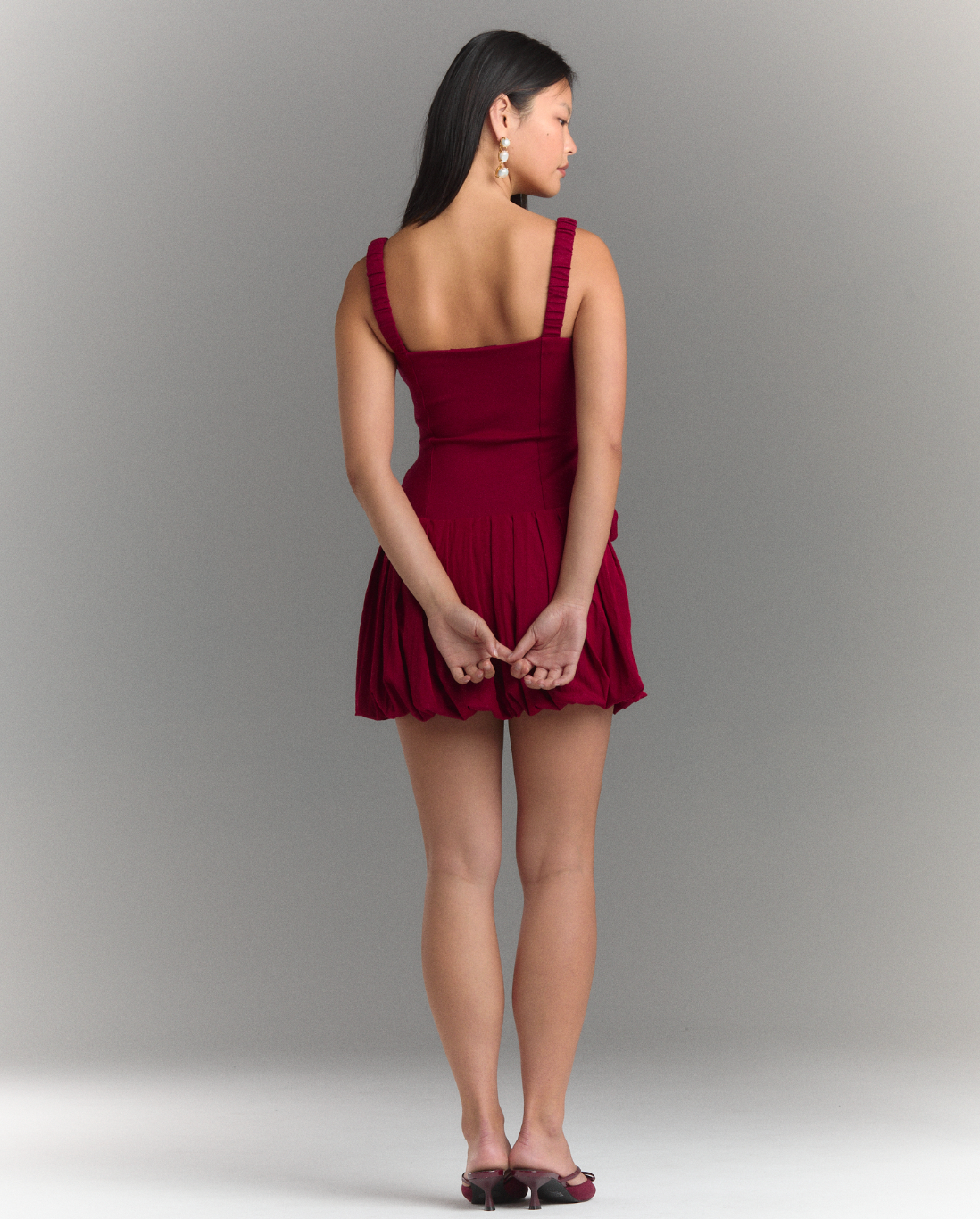 Chloris Mini Dress in Berry